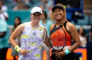 Iga Swiatek and Naomi Osaka at the Miami Open 2025. (Photo: Getty)